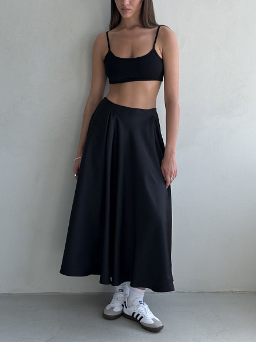 Willow Satin Loose Skirt