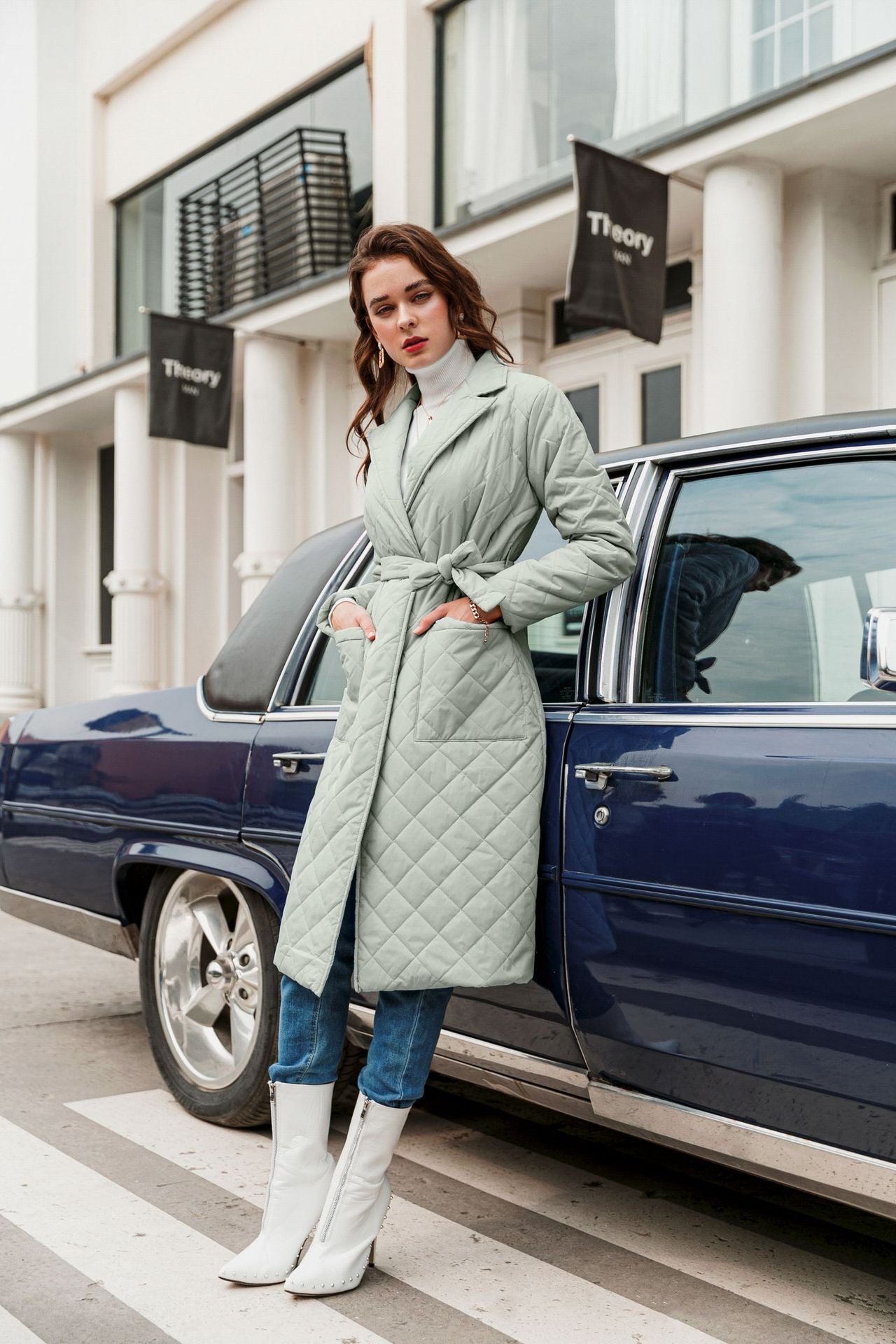 Long Warm Loose Casual Belt Coat