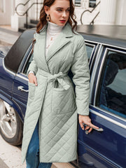 Long Warm Loose Casual Belt Coat