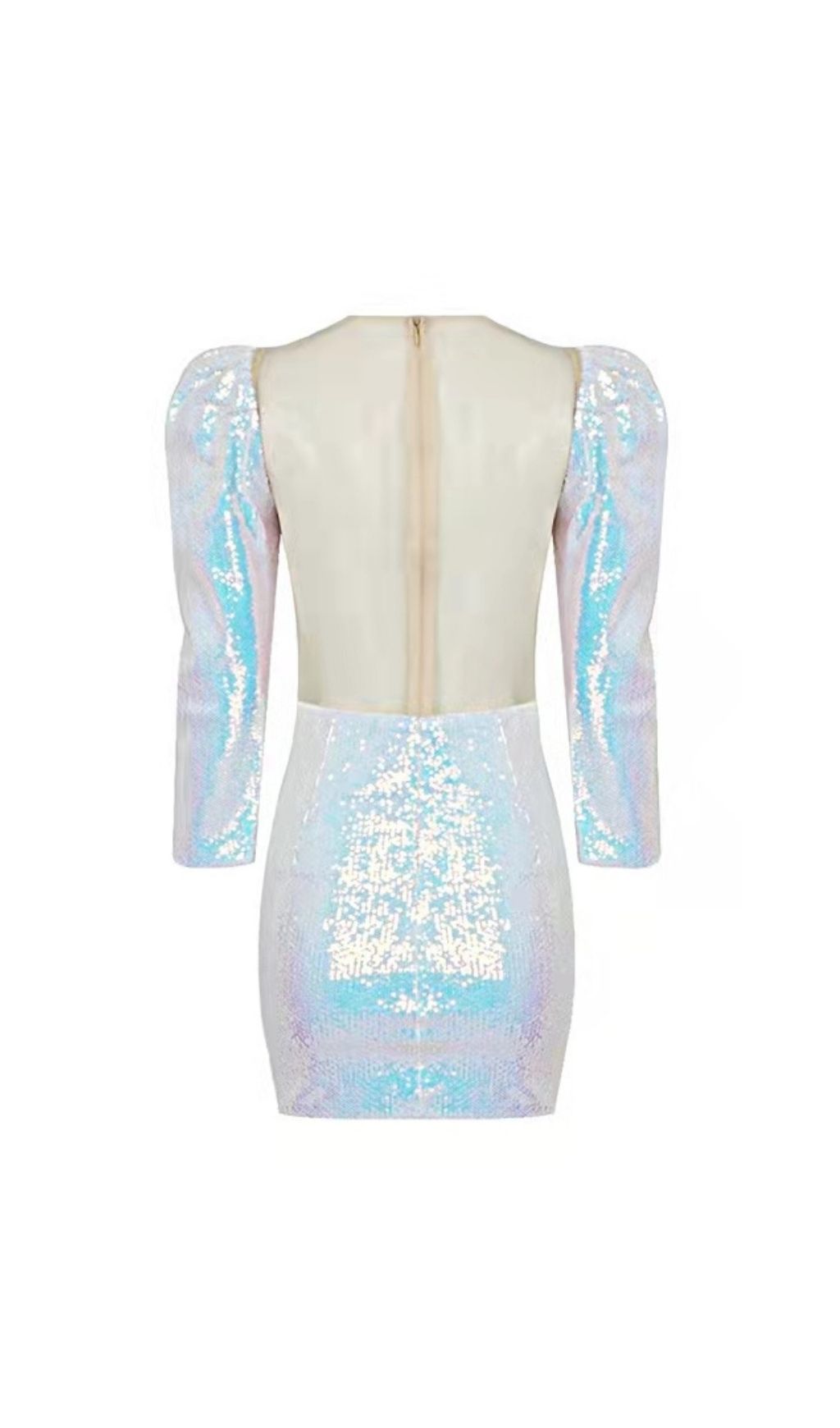 SEQUIN LONG SLEEVED CORSET MINI DRESS