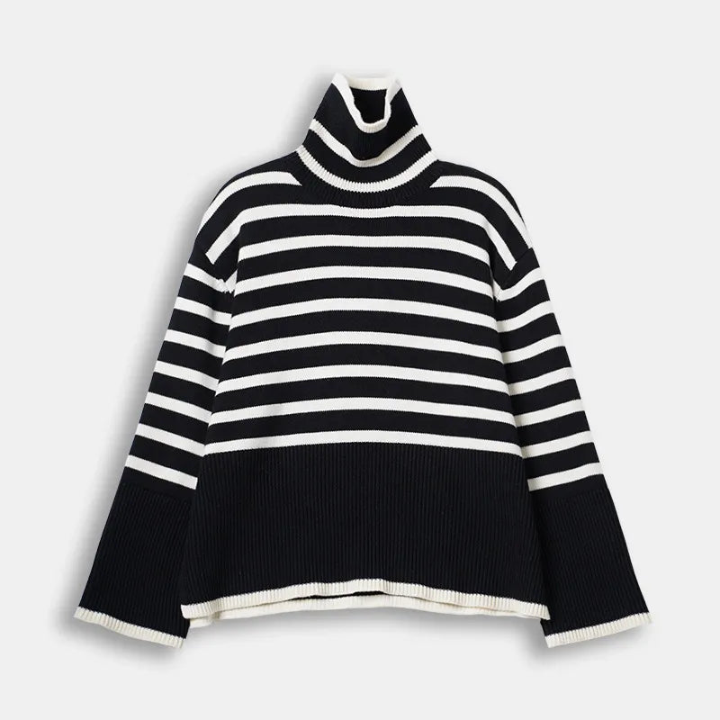 Striped Print Loose Pullover