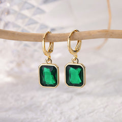 Green Crystal  Earrings