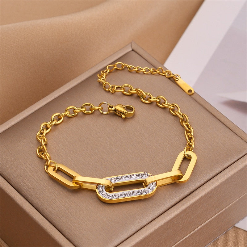 Zircon Stainless Steel Bracelet