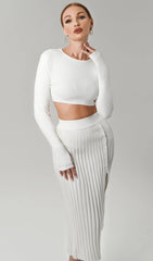 WHITE KNIT SET