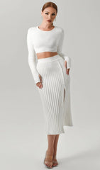 WHITE KNIT SET