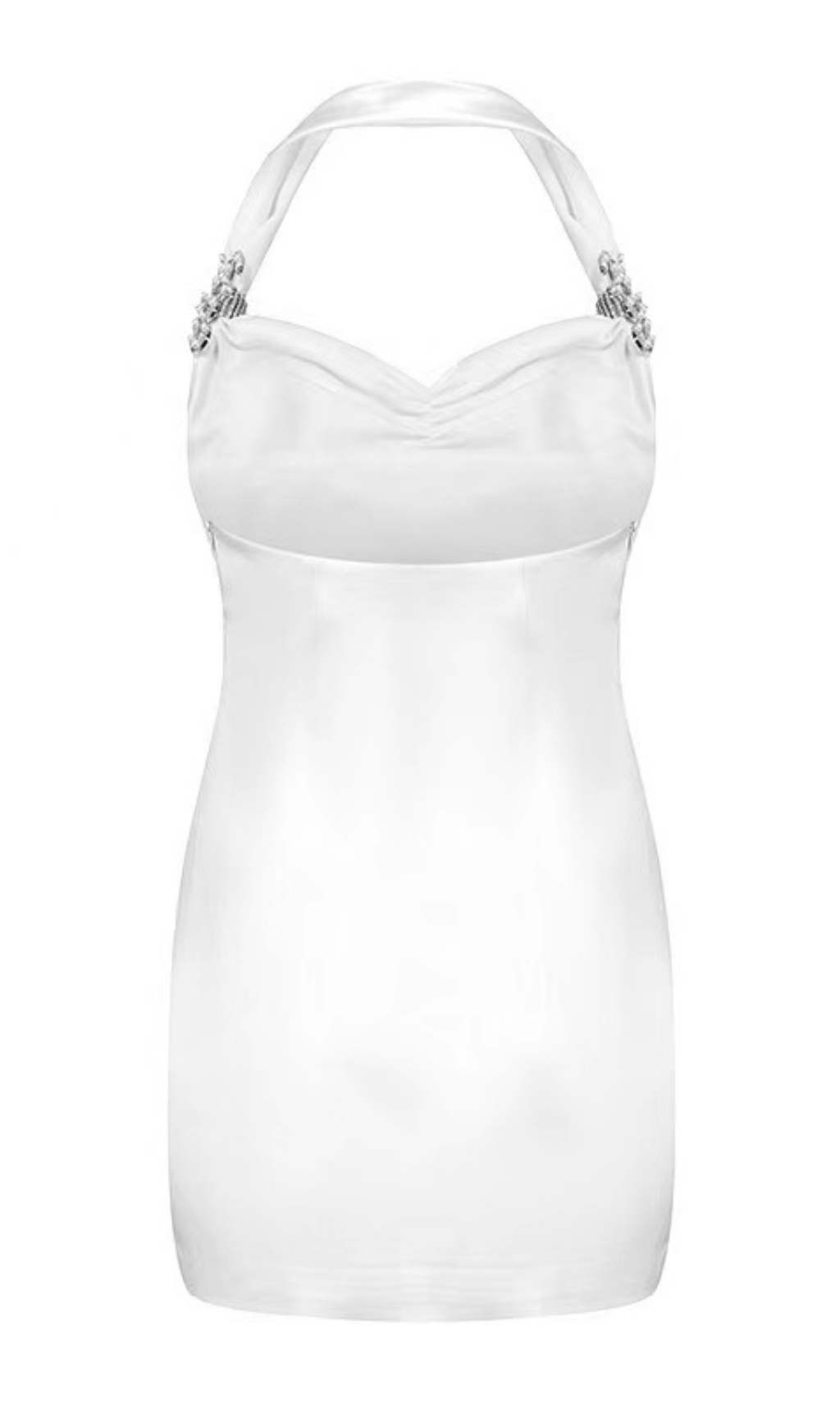 WHITE STAIN DIAMOND DRESS