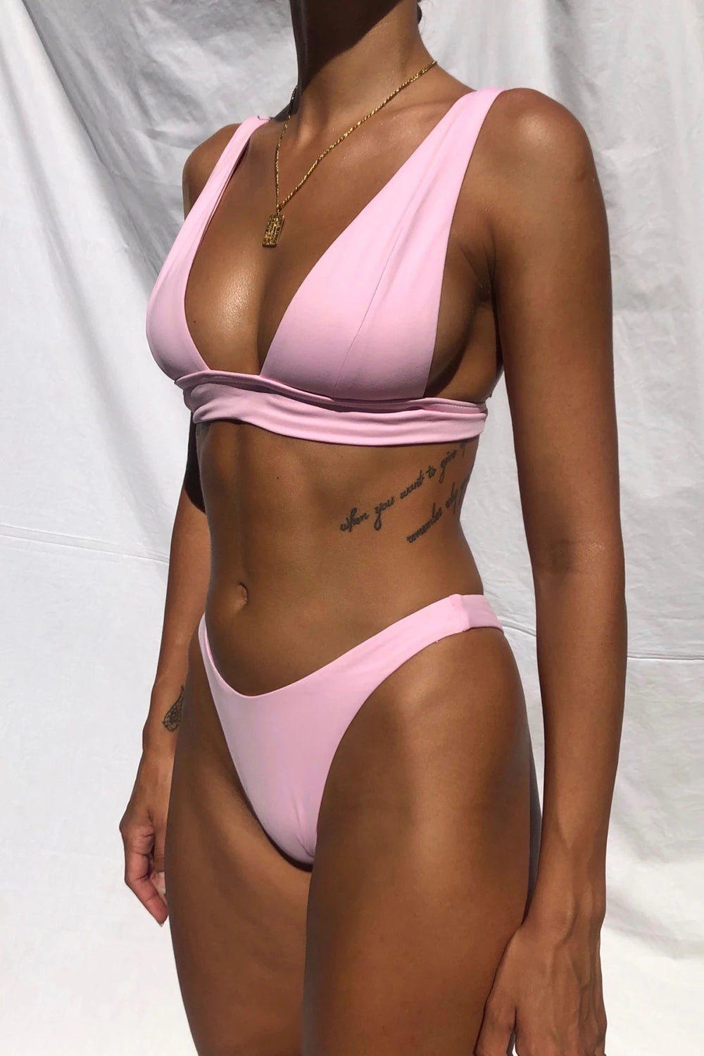 Two Piece Solid Bikini