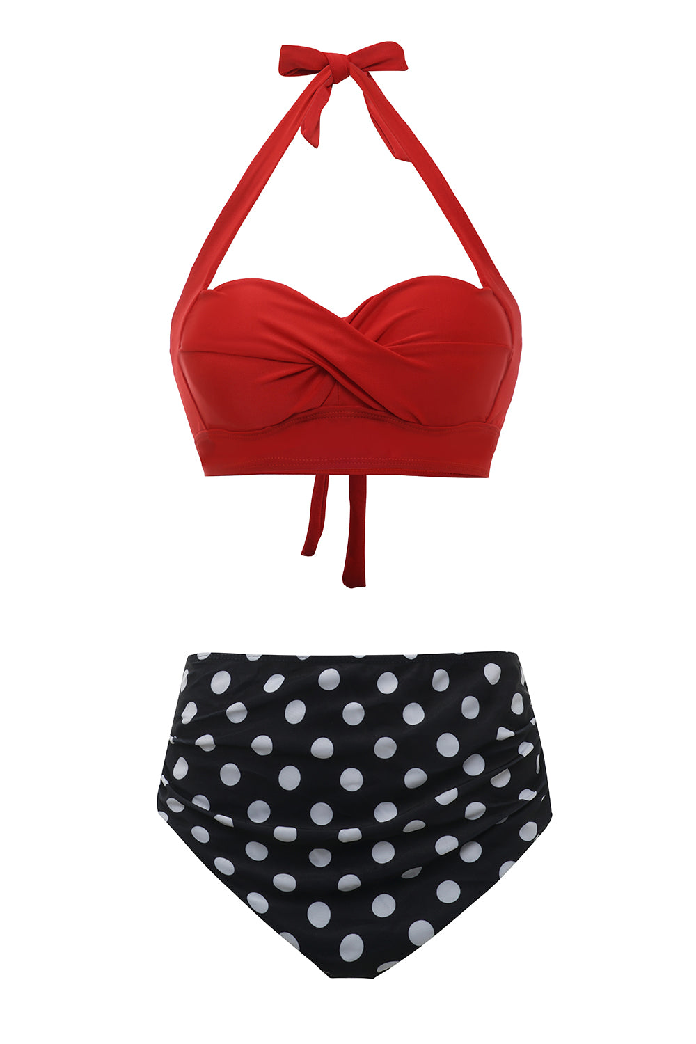 Black Green Leaves Two Pieces Bikini