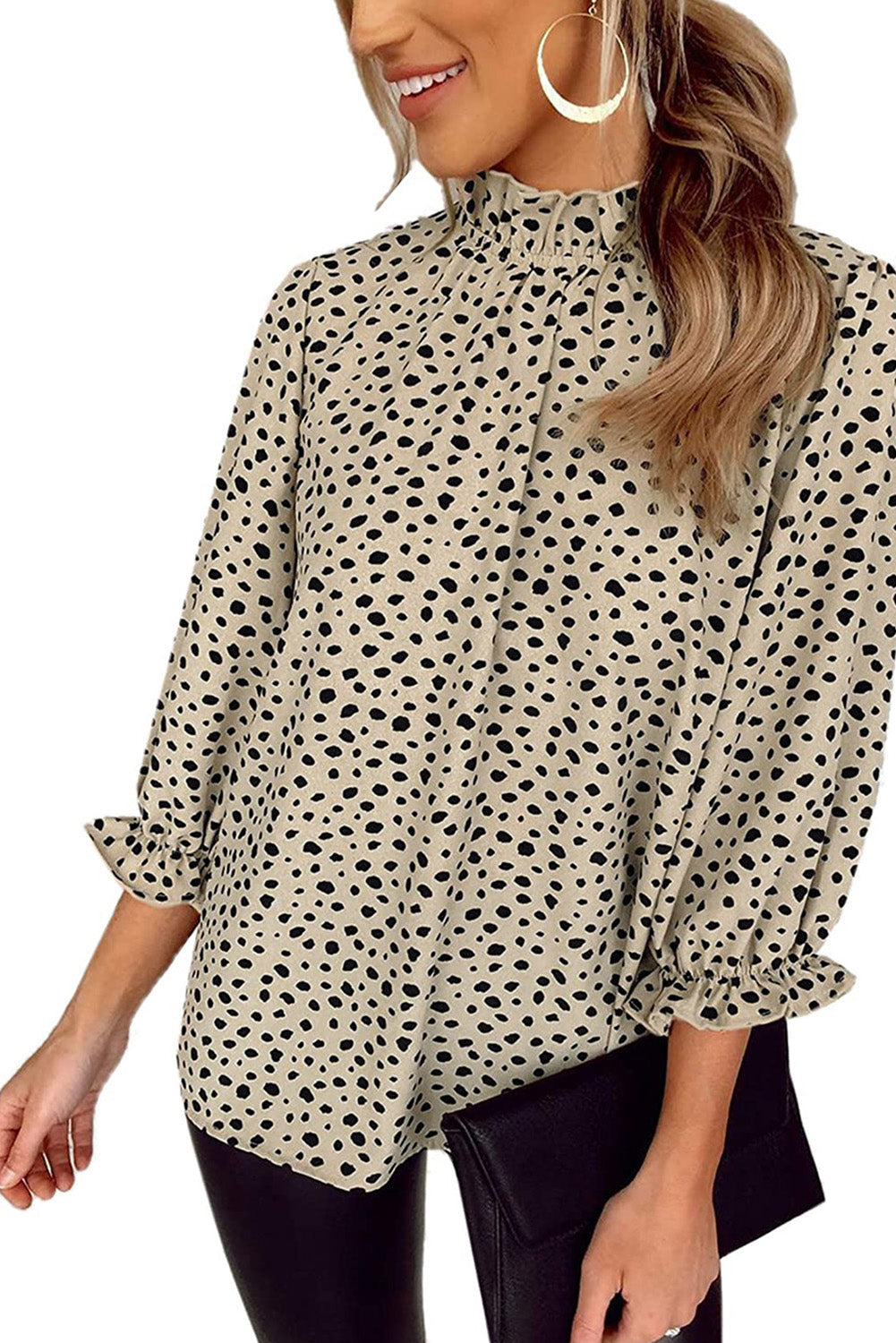 Camiseta sin mangas con cuello redondo y estampado de leopardo rosa