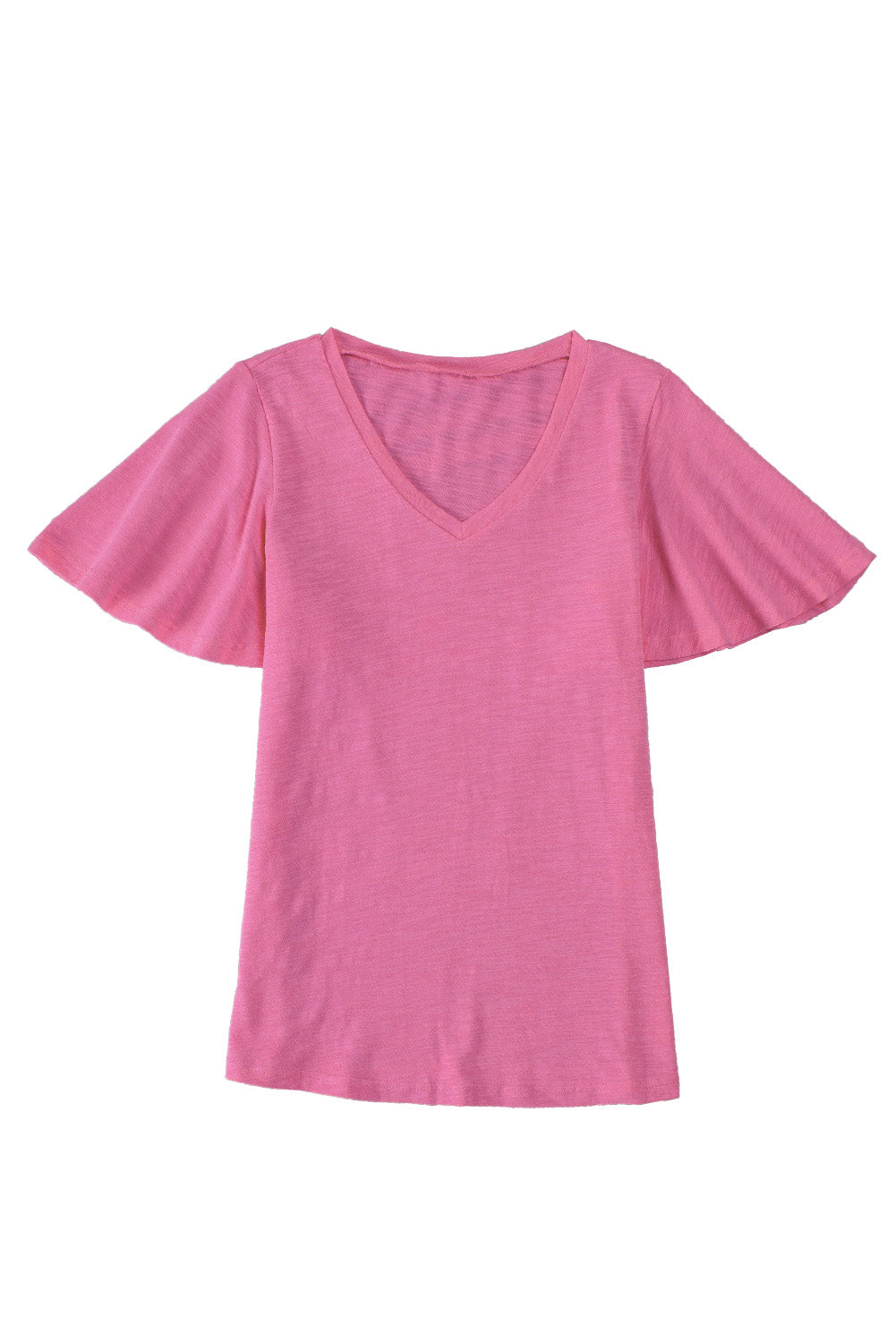 Pink Bell Sleeve V-Neck Top