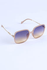 Pink Tinted Lens UV Protection Square Sunglasses