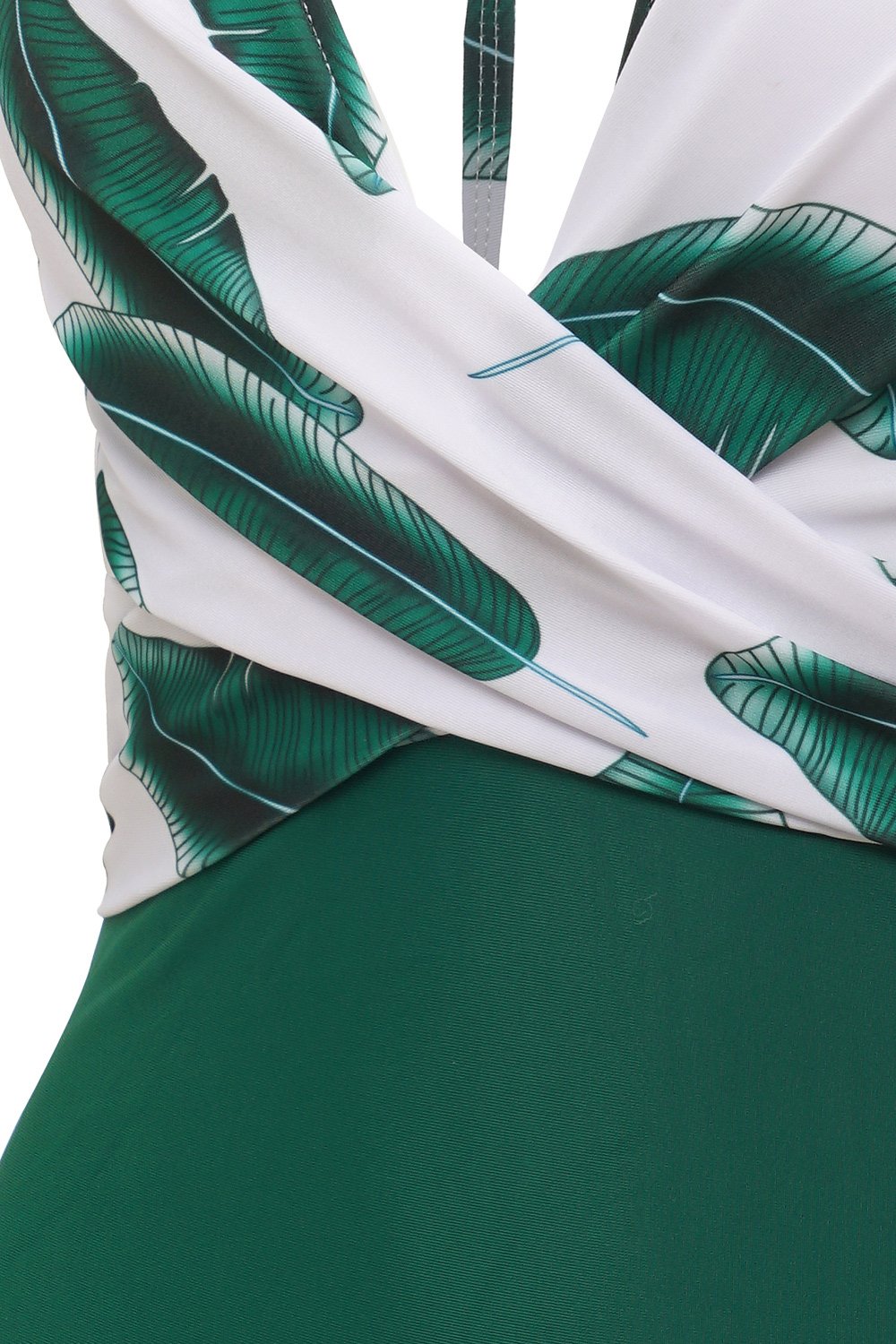 Banana Leaf Printed Green One Piece Swimwear