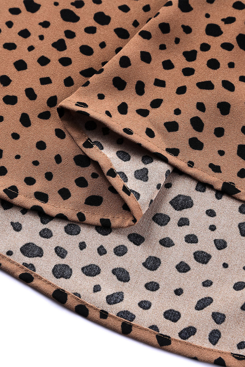 Camiseta sin mangas con cuello redondo y estampado de leopardo rosa