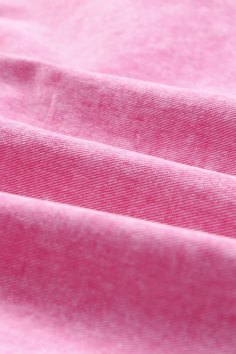 Gesmoktes Tanktop aus Denim in Mineralwaschung in Rosa