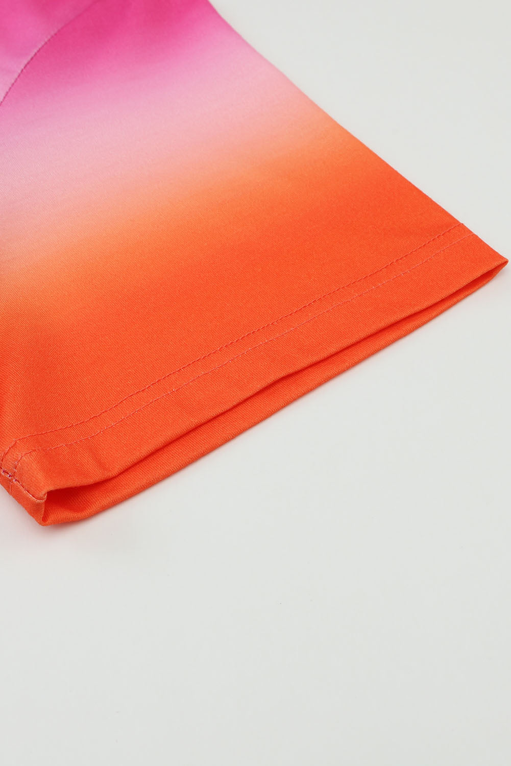 Orange Gradient Short Sleeve Round Neck T-Shirt