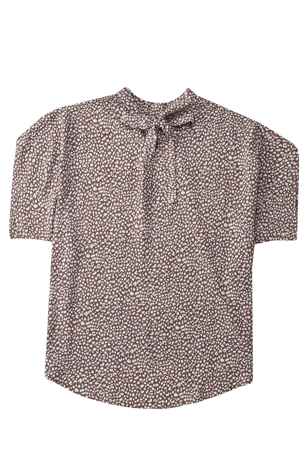 Camiseta sin mangas con cuello redondo y estampado de leopardo rosa