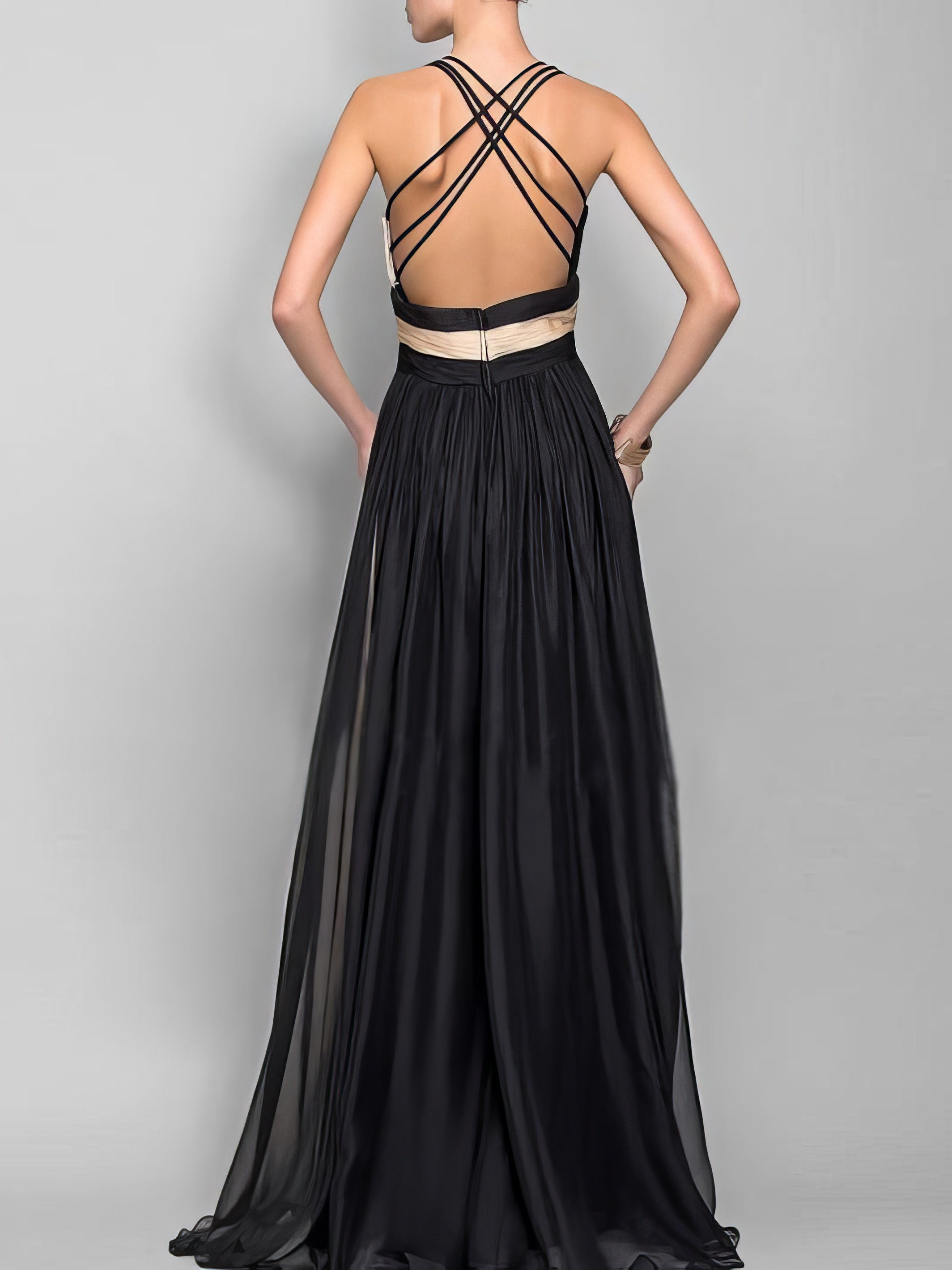 Sleeveless Colorblock High Waist Queen Dress