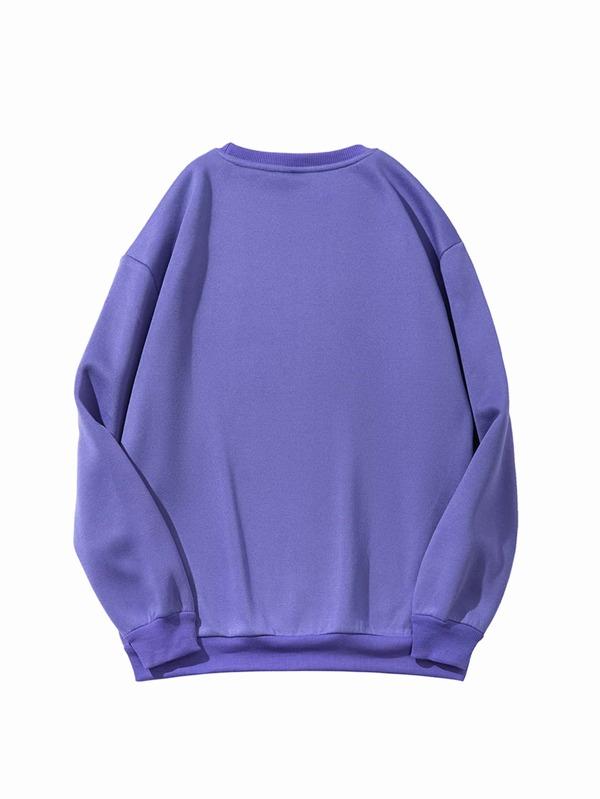 Solid Drop Shoulder Sweatshirt