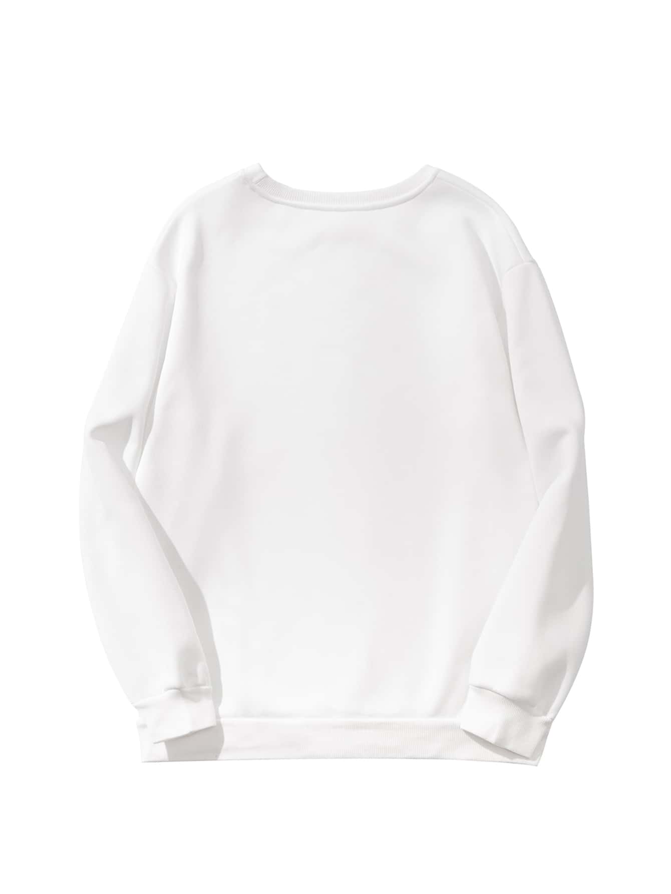 Solid Drop Shoulder Sweatshirt