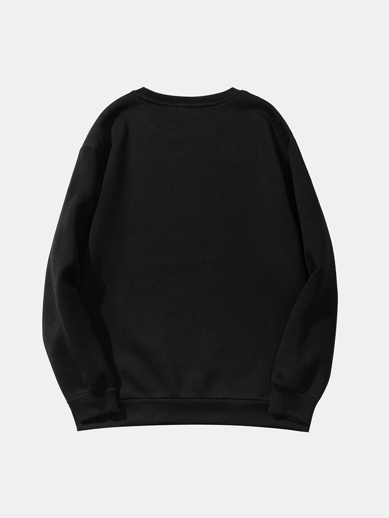 Solid Drop Shoulder Sweatshirt