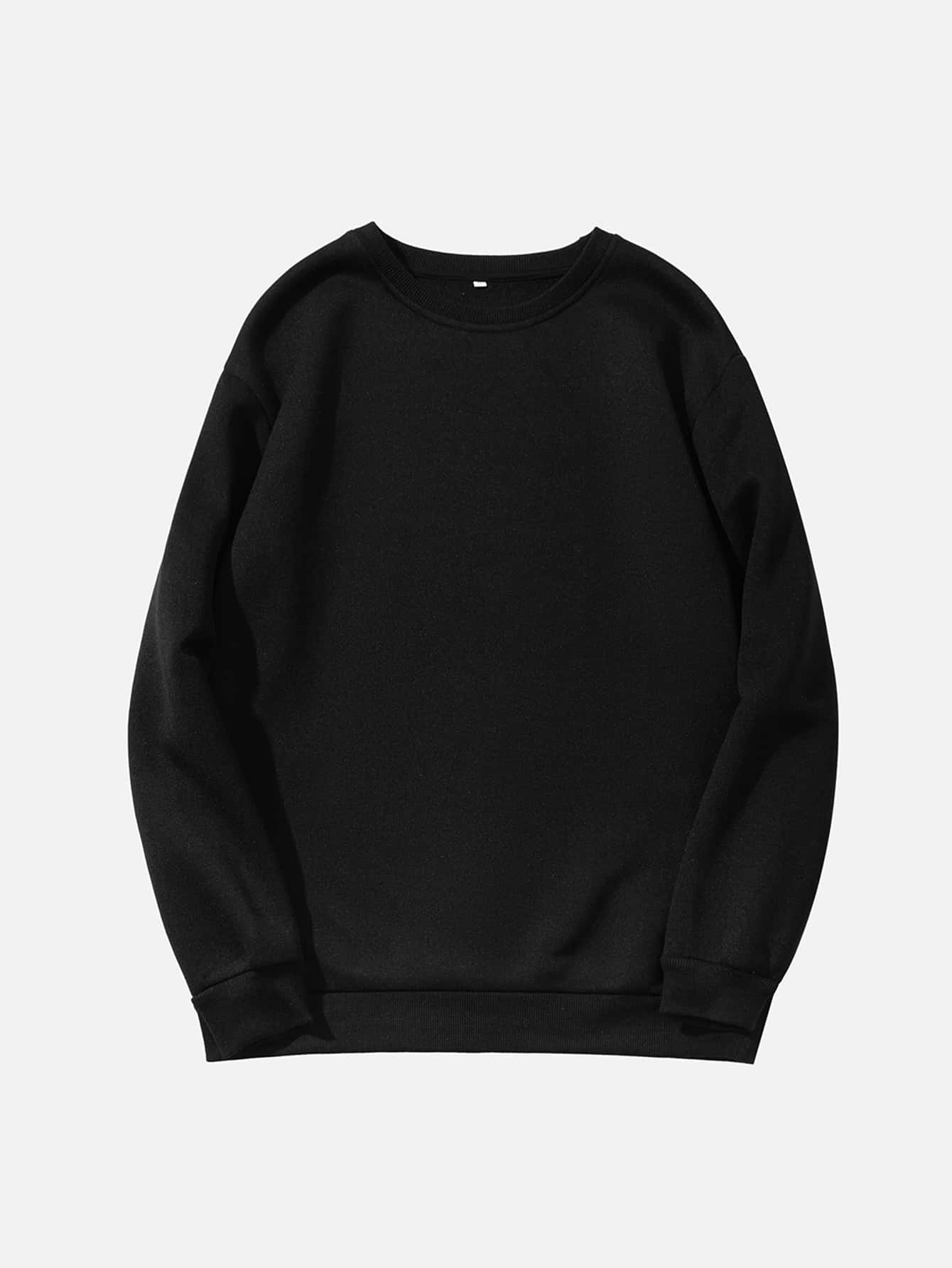 Solid Drop Shoulder Sweatshirt