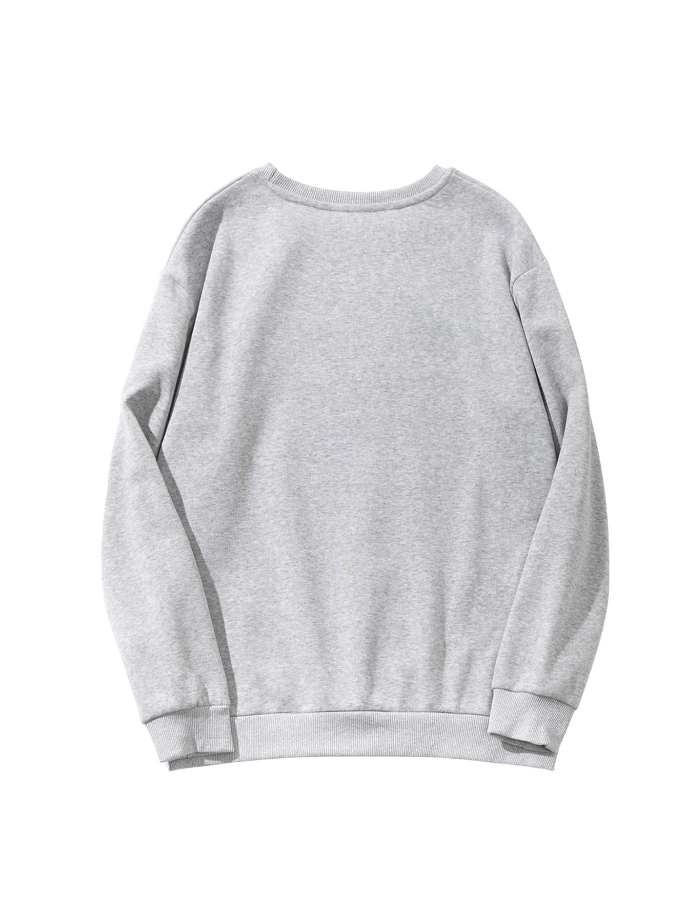 Solid Drop Shoulder Sweatshirt