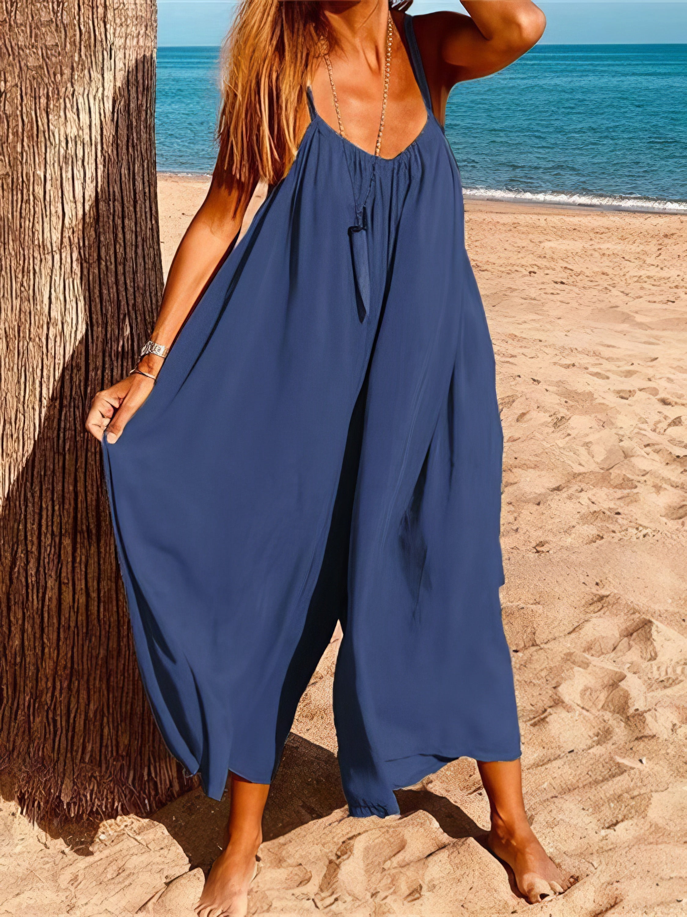 Summer Sleeveless Loose Leisure Cool One-Piece Suspenders