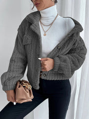 Casual Lapel Plush Thickened Coat