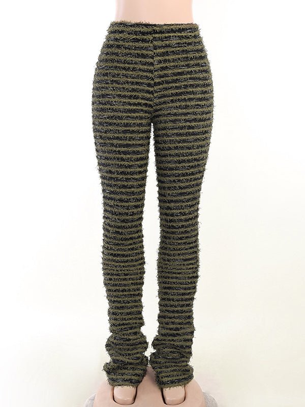 Striped Sexy Slim Fit Knitted Pants