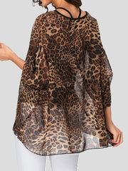 Leopard Print Sun Protection Bikini Top